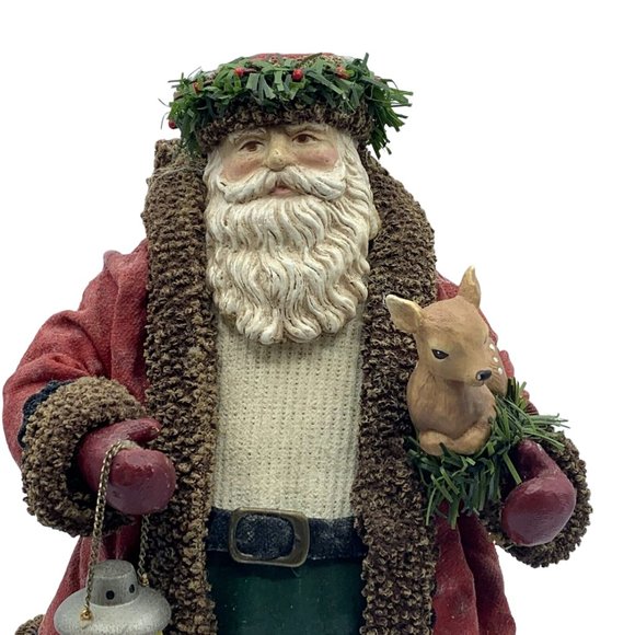 Woodland Santa Midwest Importers Fabric Mache #18186 in Box 10 I… - Picture 7 of 16